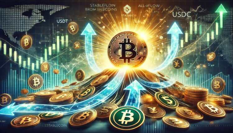 Bitcoin Price Supported By All-Stablecoins Cash Inflow – Data Reveals Strong Correlation